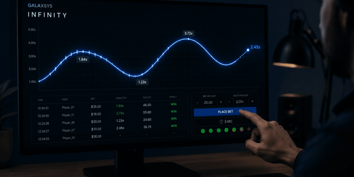 Galaxsys Launches Non-Stop Crash Game Infinity