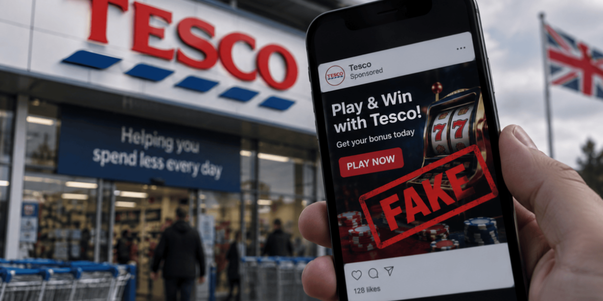 Tesco Reports Fake Casino Ads as Unlicensed Operators Target UK Brands